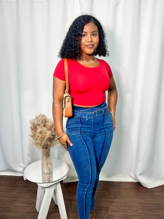 DAILY NYLON CASUAL CROPTOP