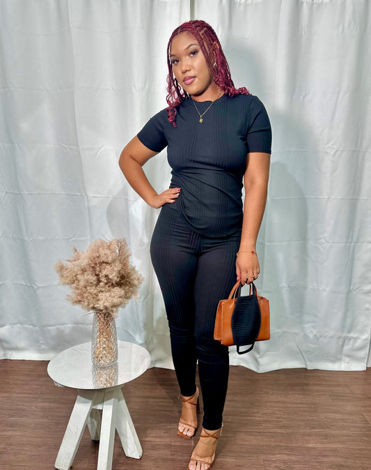 RIBBED 2PC SET W/ MASK