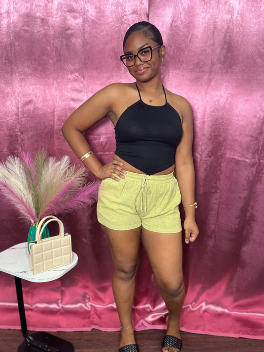 WALK IN THE PARK DRAWSTRING WAIST SHORTS