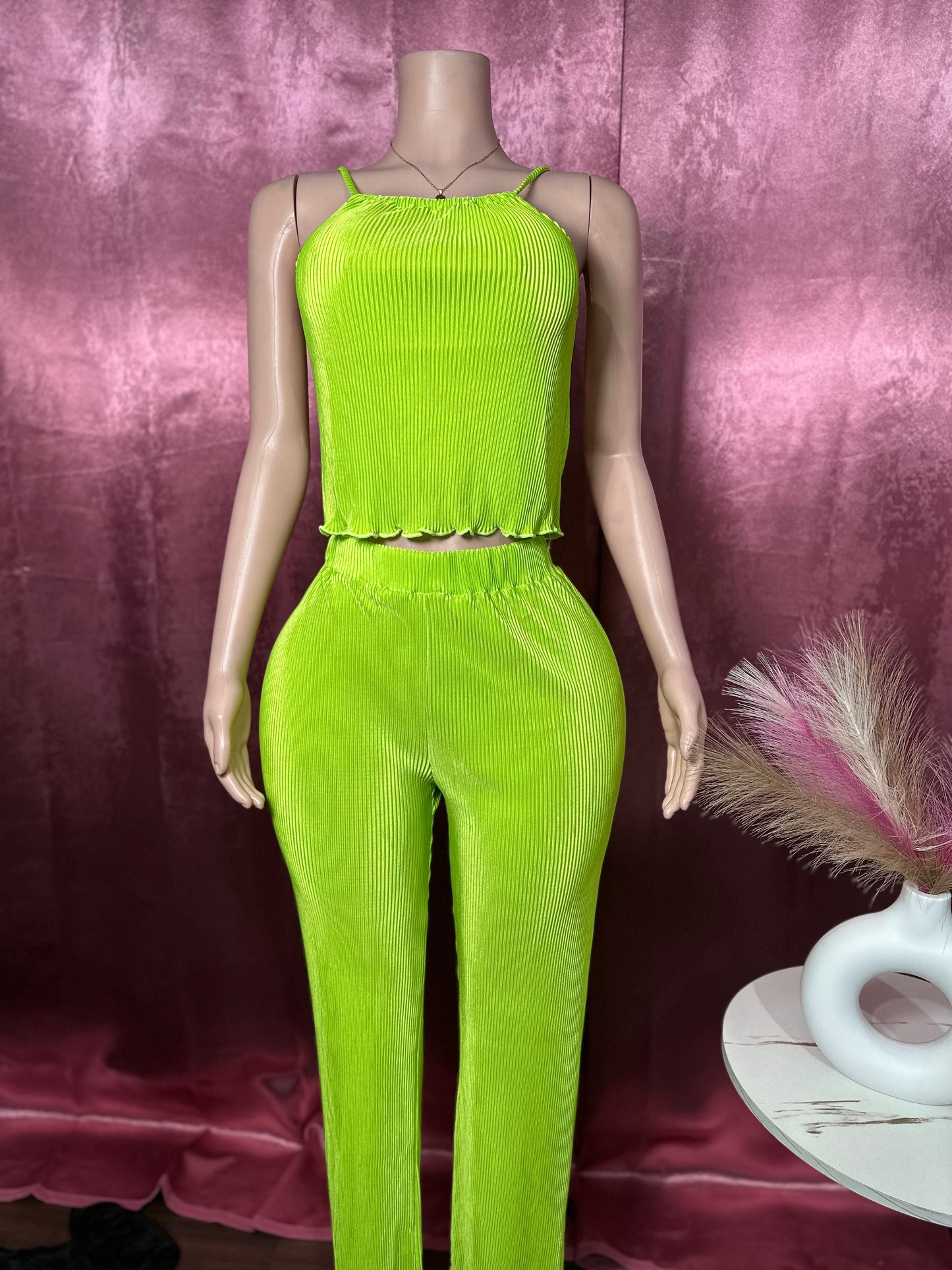 BUTTERFLY TRIM PANT SET