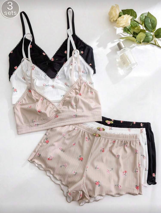 FLORAL LOUNGE WEAR SET