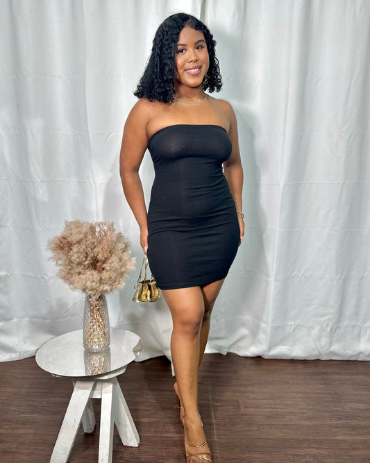 TUBE DRESS W CUTOUT BACK