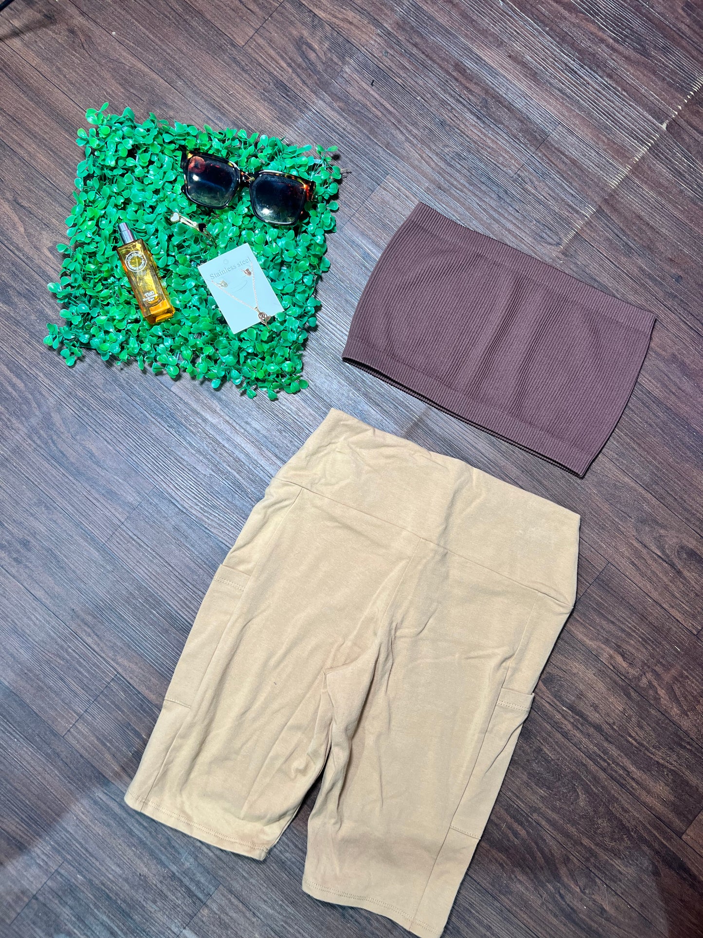 POCKET HIGH WAISTED BIKER SHORTS