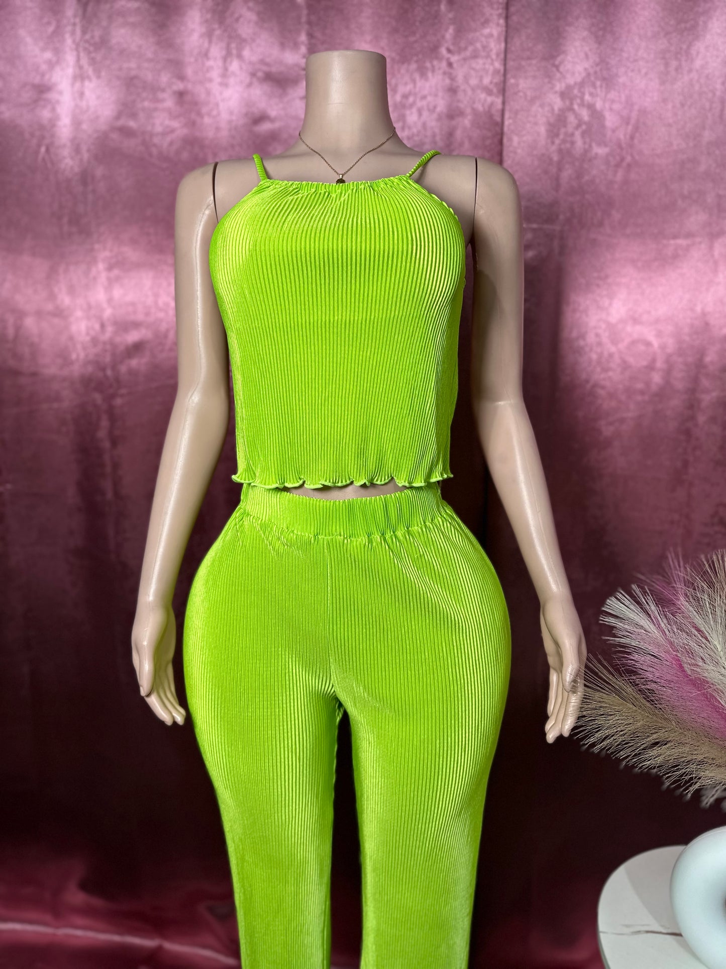 BUTTERFLY TRIM PANT SET