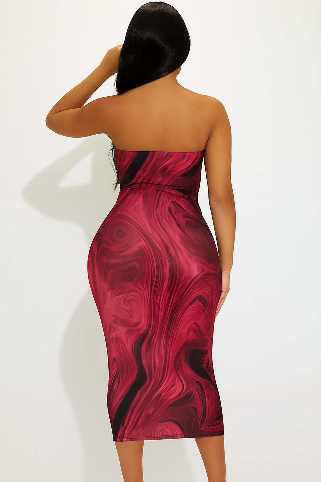 PINK GALAXY MIDI DRESS