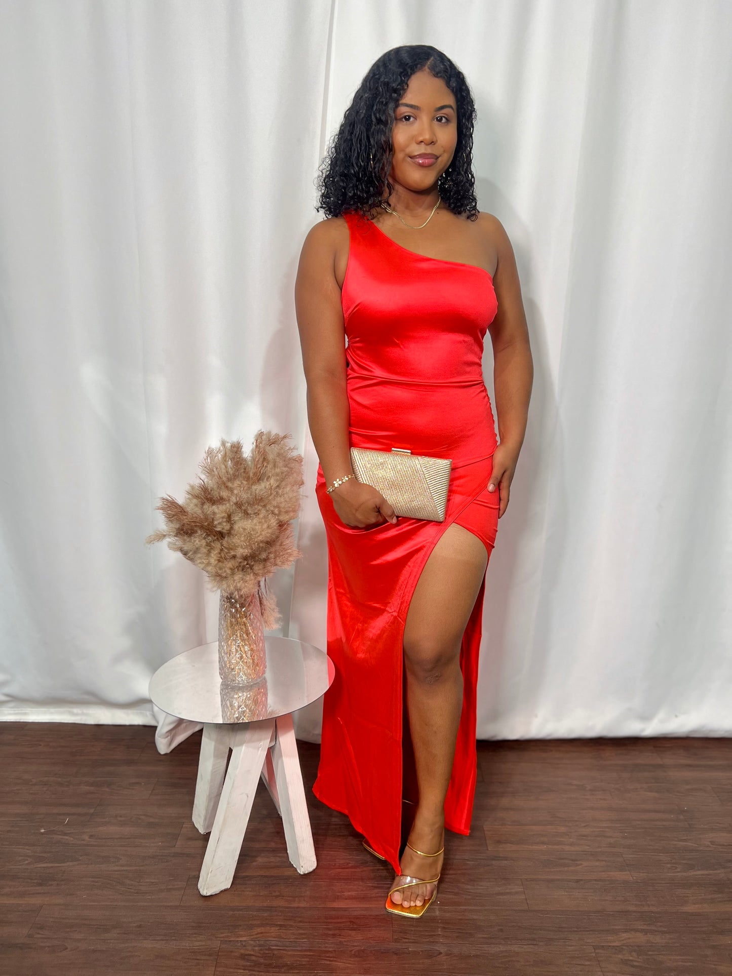 ONE SHOULDER MAXI DRESS