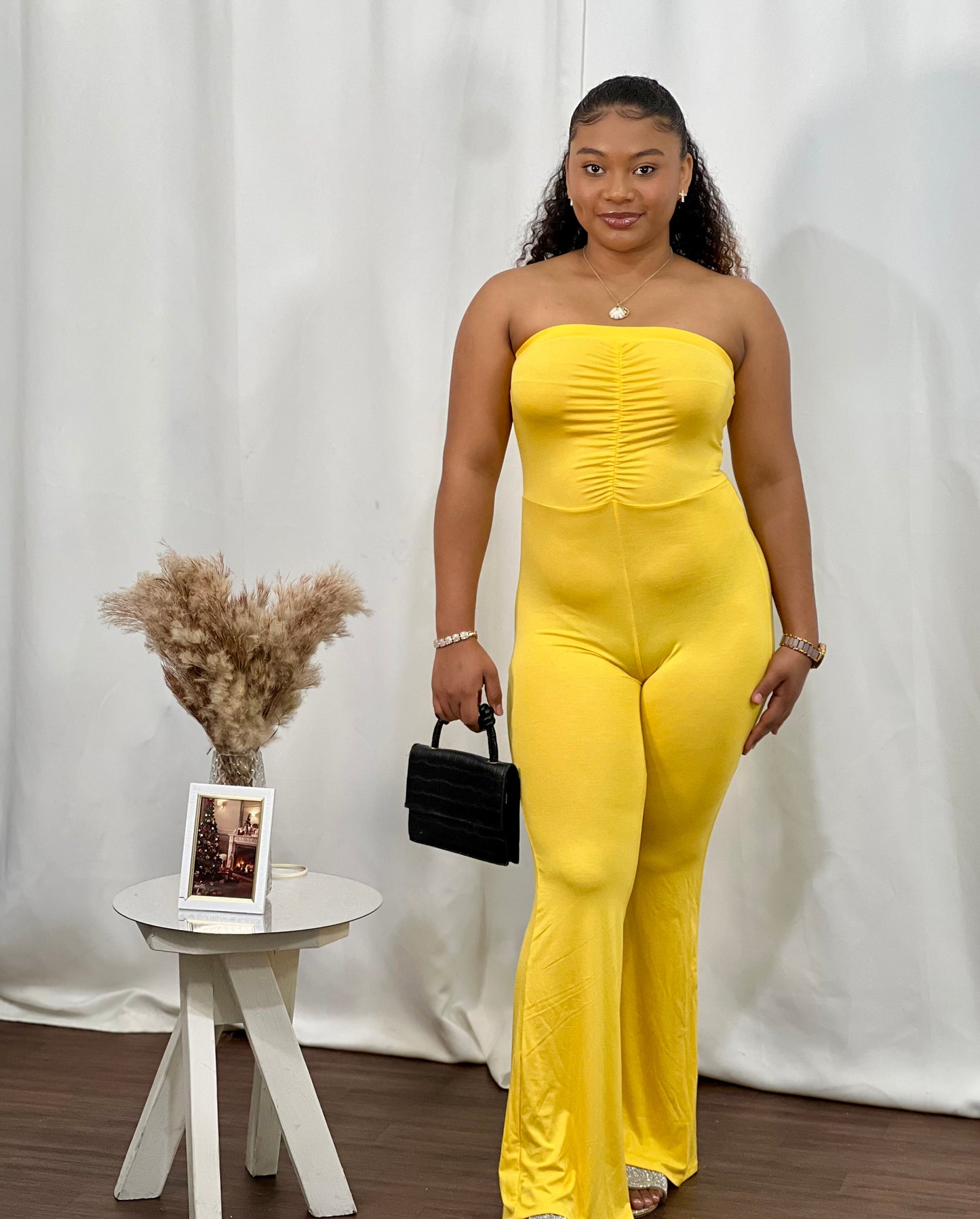 ANGELIC RUCHED TUBE JUMPSUIT